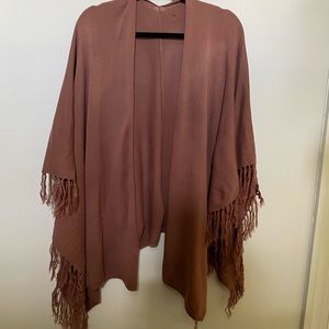 ☽ Fringe Open Poncho ☾